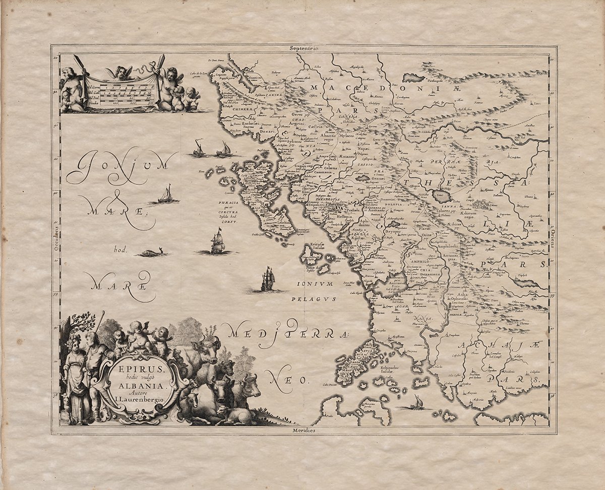Old Map of Albania